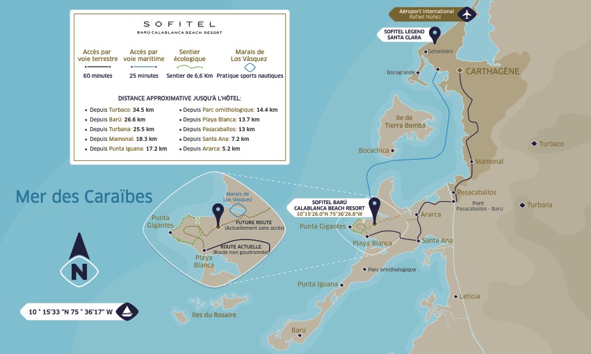 Photo of the hotel Sofitel Barú Cartagena Beach Resort: Mapa ubicacion sofitel baru fra