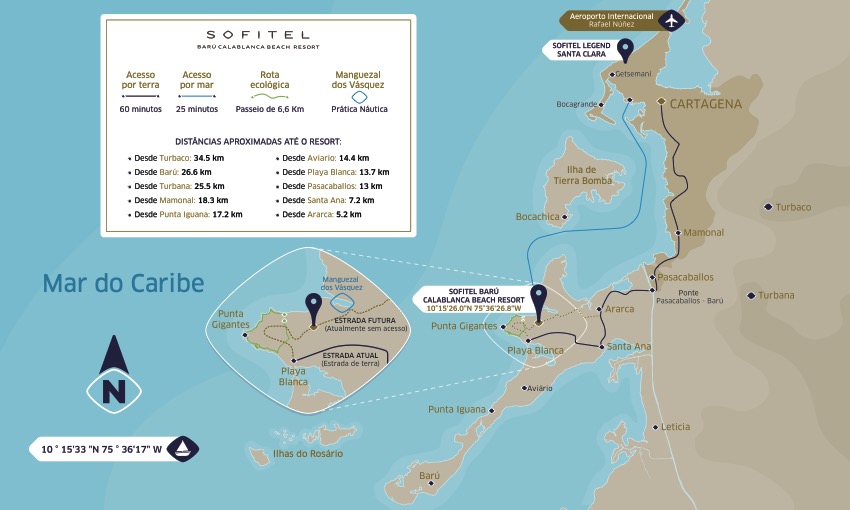 Photo of the hotel Sofitel Barú Cartagena Beach Resort: Mapa ubicacion sofitel baru por